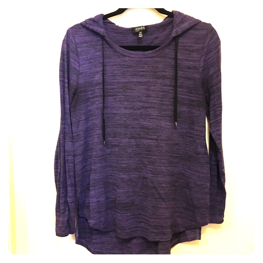 Jones New York Long Sleeved Purple Top with Hood